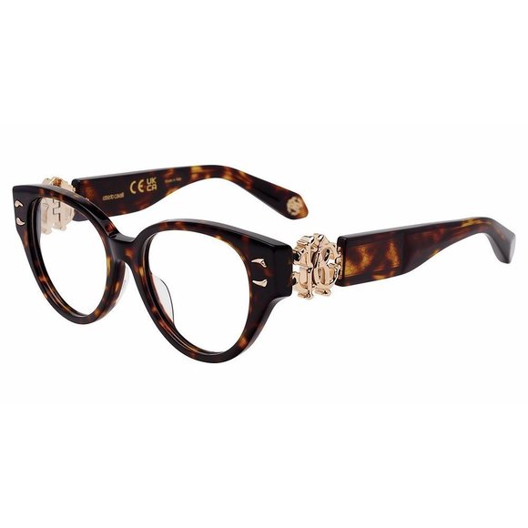 ROBERTO CAVALLI OPTICAL VRC076M Eyeglasses BROWN-YELLOW-HAVANA-0743 52mm